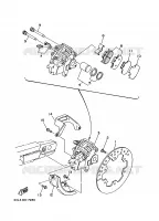 ETRIER DE FREIN ARRIERE pour Yamaha YZ125J de 1997