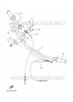 GUIDON ET CABLES pour Yamaha YZ125J de 1997