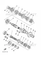 TRANSMISSION pour Yamaha YZ125J de 1997