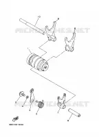 BARILLET DE SELECTION / FOURCHETTES pour Yamaha YZ125J de 1997