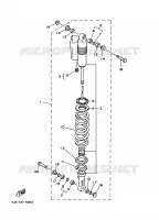 AMORTISSEUR ARRIERE pour Yamaha YZ125J de 1997