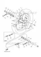 ROUE ARRIERE pour Yamaha YZ125J de 1997
