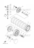 EMBRAYAGE DE DEMARREUR pour Yamaha YZ125J de 1997