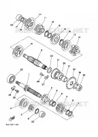 TRANSMISSION pour Yamaha YZ125J de 1997
