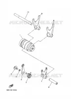 BARILLET DE SELECTION / FOURCHETTES pour Yamaha YZ125J de 1997