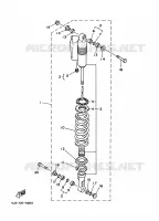 AMORTISSEUR ARRIERE pour Yamaha YZ125J de 1997