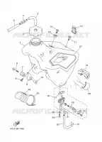 RESERVOIR A ESSENCE pour Yamaha YZ125J de 1997