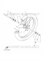 ROUE AVANT pour Yamaha YZ125J de 1997