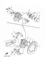 ETRIER DE FREIN ARRIERE pour Yamaha YZ125J de 1997
