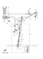 MAITRE CYLINDRE DE FREIN ARRIERE pour Yamaha YZ125J de 1997