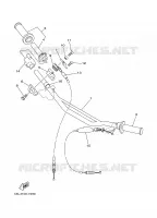 GUIDON ET CABLES pour Yamaha YZ125J de 1997