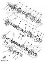 TRANSMISSION pour Yamaha YZ125LC de 1993
