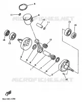 VILEBREQUIN / PISTON pour Yamaha YZ125LC de 1993