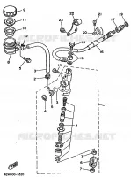 MAITRE CYLINDRE DE FREIN ARRIERE pour Yamaha YZ125LC de 1993