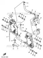 RADIATEUR / DURITES pour Yamaha YZ125LC de 1993