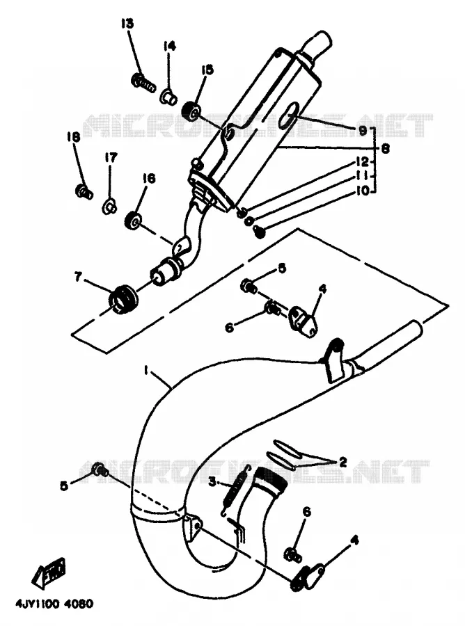 ECHAPPEMENT Yamaha MOTO 125 1994 YZ  YZ125LC