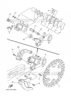 ETRIER DE FREIN ARRIERE pour Yamaha YZ125S de 2004