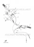 GUIDON ET CABLES pour Yamaha YZ125 de 2008