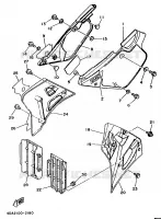 COUVERCLE LATERAL pour Yamaha YZ250 de 1992