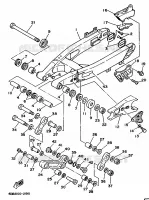 BRAS ARRIERE pour Yamaha YZ250 de 1992