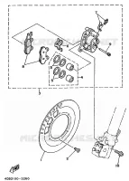 ETRIER DE FREIN AVANT pour Yamaha YZ250 de 1992