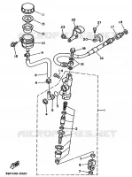 MAITRE CYLINDRE DE FREIN ARRIERE pour Yamaha YZ250 de 1992