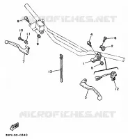 COMMODO / LEVIER pour Yamaha YZ250 de 1992