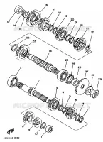 TRANSMISSION pour Yamaha YZ250 de 1995