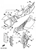 CACHE LATERAL   RESERVOIR D'HUILE pour Yamaha YZ250 de 1995