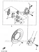 ETRIER DE FREIN AVANT pour Yamaha YZ250 de 1995