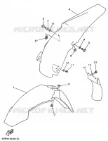 GARDE BOUE pour Yamaha YZ250 de 1997