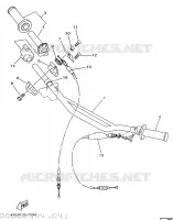 GUIDON ET CABLES pour Yamaha YZ250 de 1997