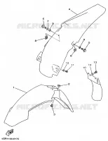 GARDE BOUE pour Yamaha YZ250 de 1997