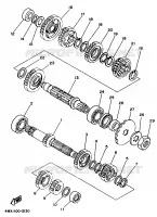 TRANSMISSION pour Yamaha YZ250 de 1998