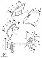 COUVERCLE LATERAL pour Yamaha YZ250 de 1998
