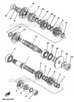 TRANSMISSION pour Yamaha YZ250 de 1998
