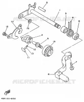AXE DE SELECTEUR / PEDALE pour Yamaha YZ250 de 1998