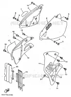 COUVERCLE LATERAL pour Yamaha YZ250 de 1998