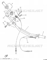 GUIDON ET CABLES pour Yamaha YZ250 de 1998