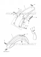 GARDE BOUE pour Yamaha YZ250 de 2002