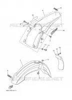 GARDE BOUE pour Yamaha YZ250 de 2002