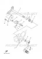 AXE DE SELECTEUR / PEDALE pour Yamaha YZ250 de 2008
