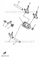 BARILLET DE SELECTION / FOURCHETTES pour Yamaha YZ250LC de 1995