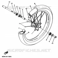 ROUE AVANT pour Yamaha YZ250LC de 1995