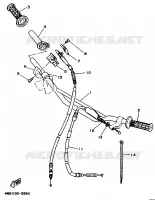GUIDON ET CABLES pour Yamaha YZ250LC de 1995