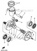 VILEBREQUIN / PISTON pour Yamaha YZ250LC de 1995