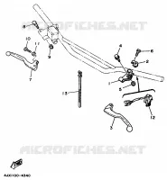 COMMODO / LEVIER pour Yamaha YZ250LC de 1995