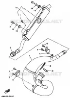 ECHAPPEMENT pour Yamaha YZ250LC de 1995