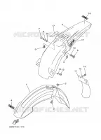 GARDE BOUE pour Yamaha YZ250N de 2001