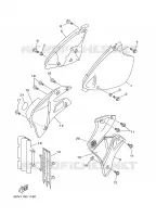COUVERCLE LATERAL pour Yamaha YZ250N de 2001